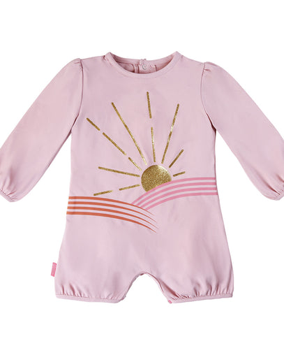 Baby Girl's UV Sunzie in Glitter Sunshine|glitter-sunshine
