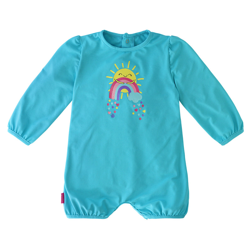 Baby girl's hoodied sunzie in sunny hugs|sunny-hugs