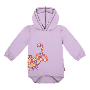 baby girl upf hooded onesie|tubin-dino