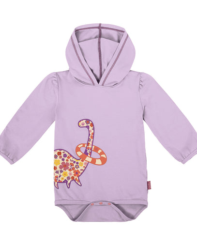 baby girl upf hooded onesie|tubin-dino