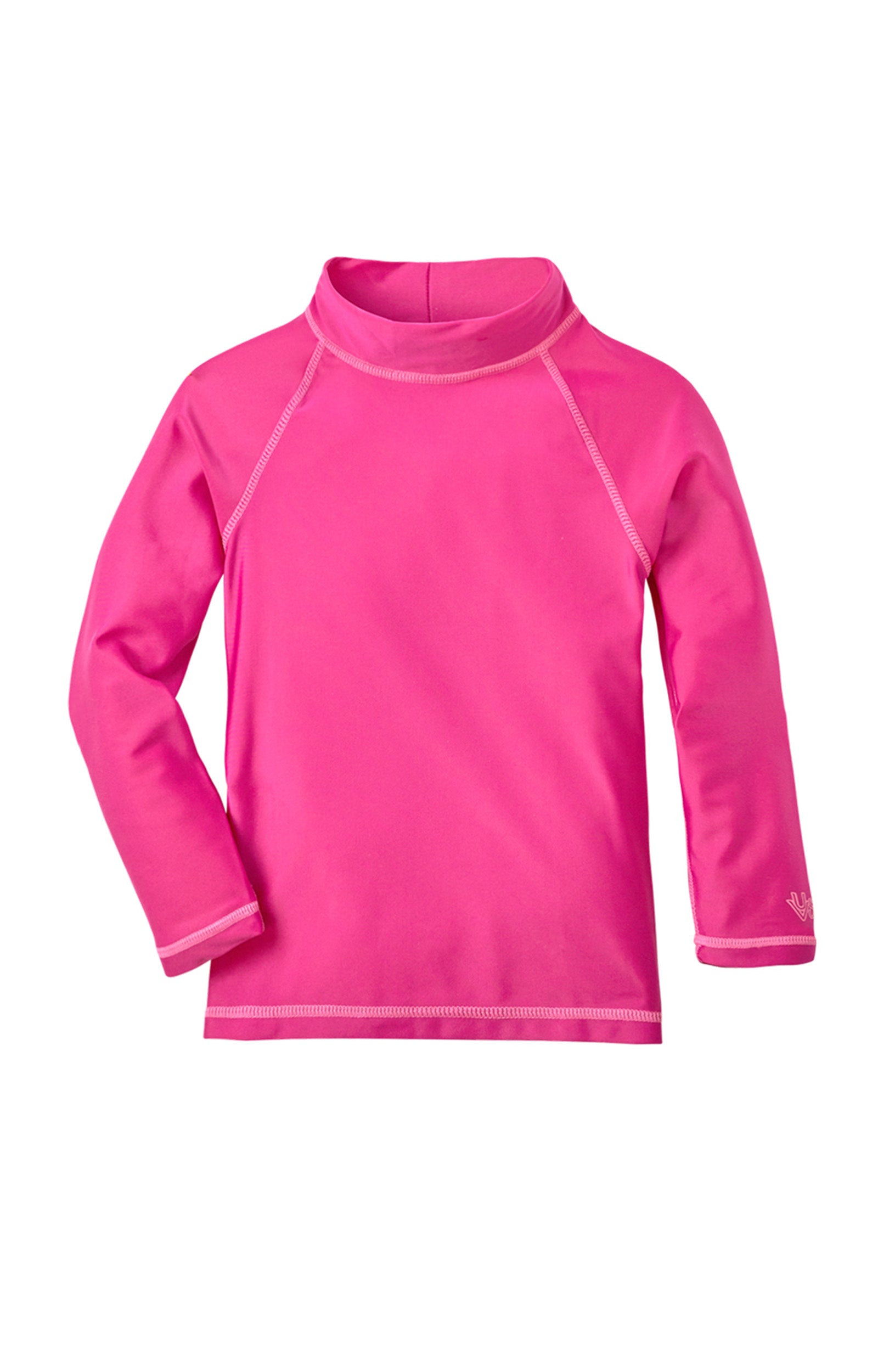 baby long sleeve swim shirt in hot pink|hot-pink