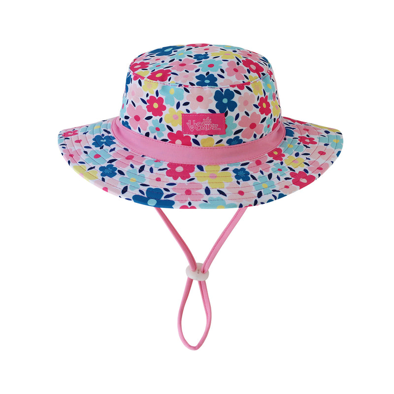 baby girl's swim hat in colorful garden|colorful-garden