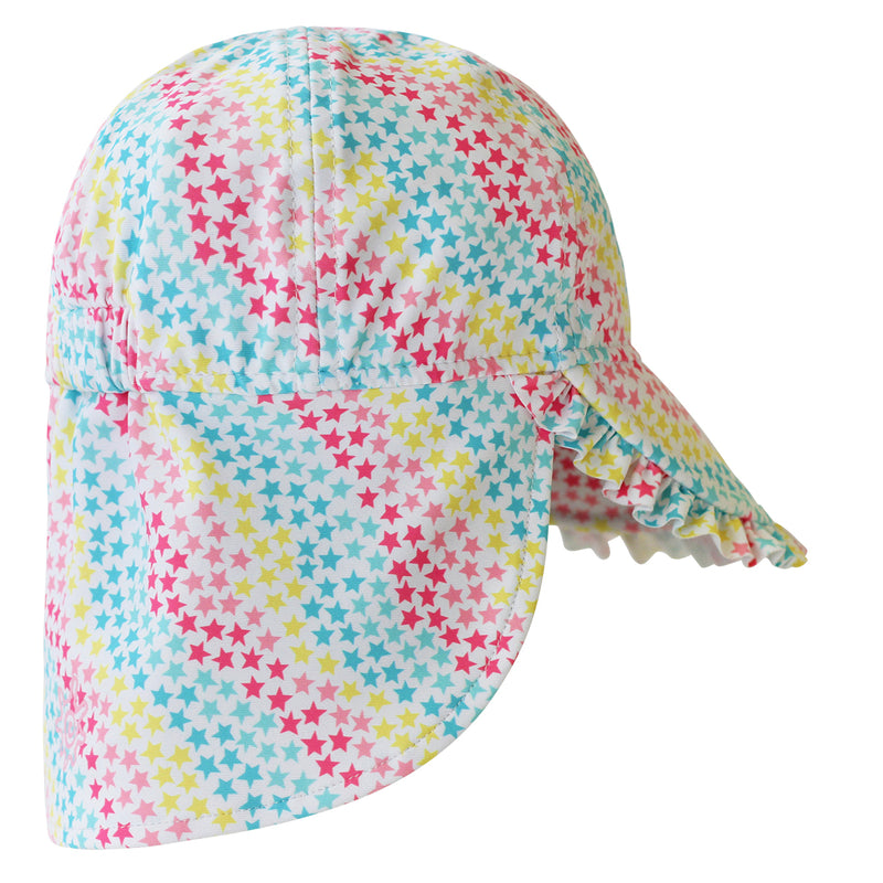 back of the baby girl's swim flap hat in magical stars|magical-stars