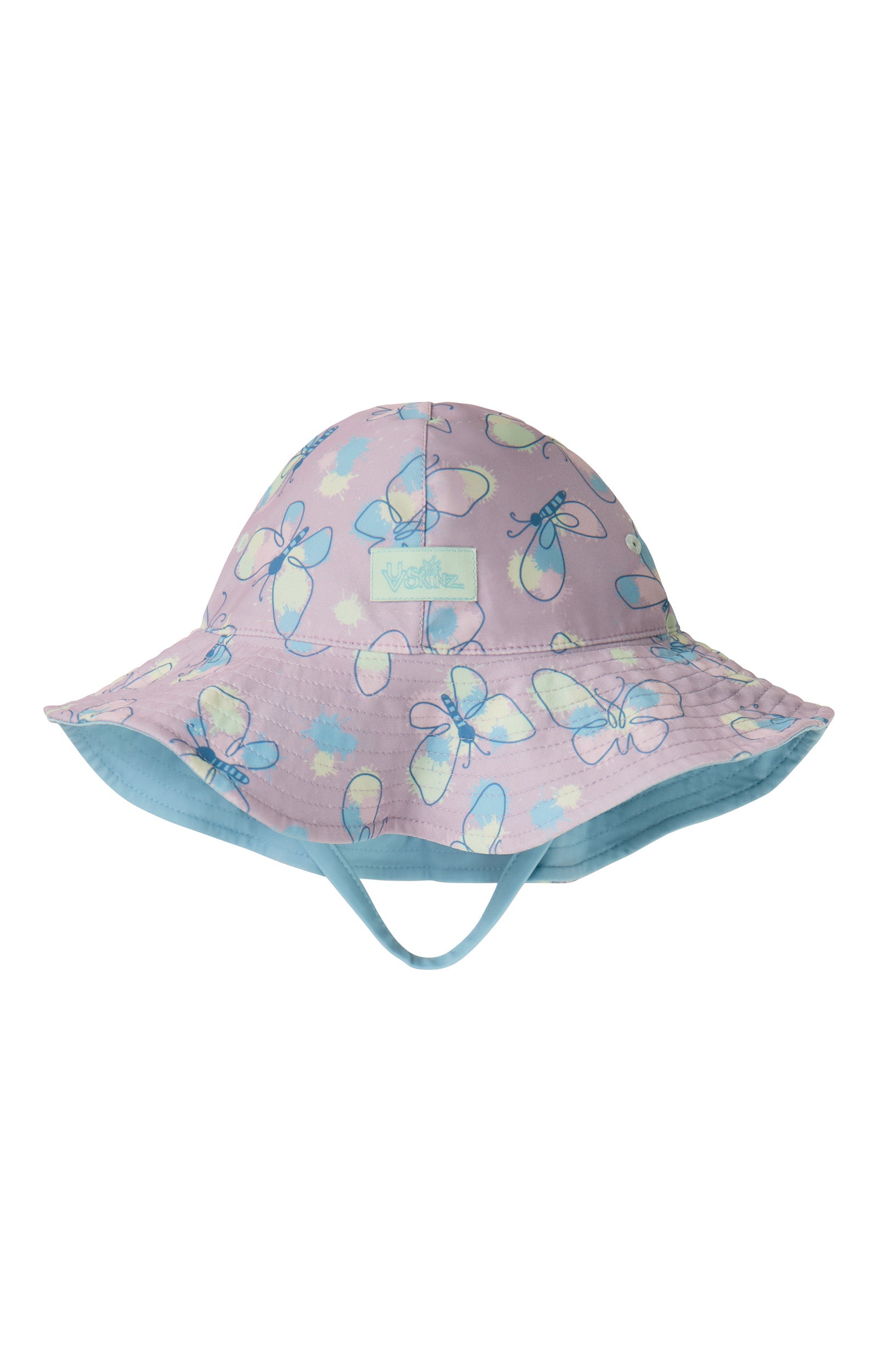 baby girls scalloped bucket hat in colorful wings|colorful-wings