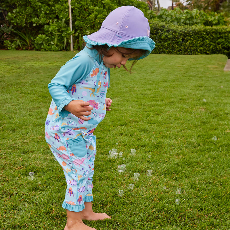 baby girl in reversible sun hat|daybreak-lakeshore