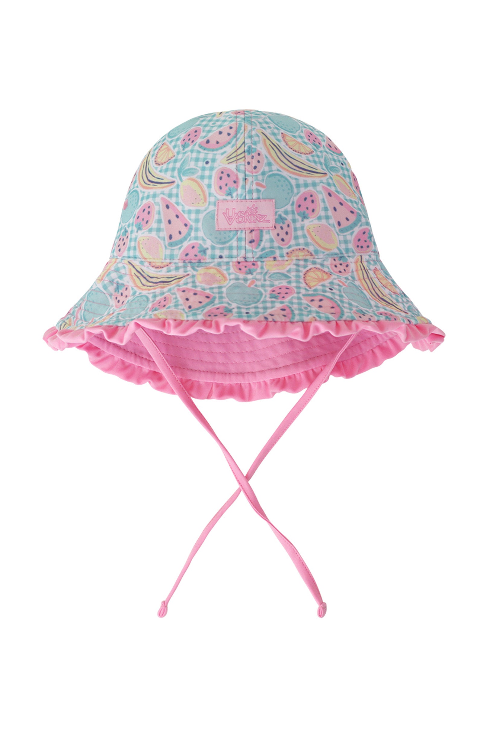 UV Skinz's baby girl's reversible sun hat in fruit fiesta|fruit-fiesta