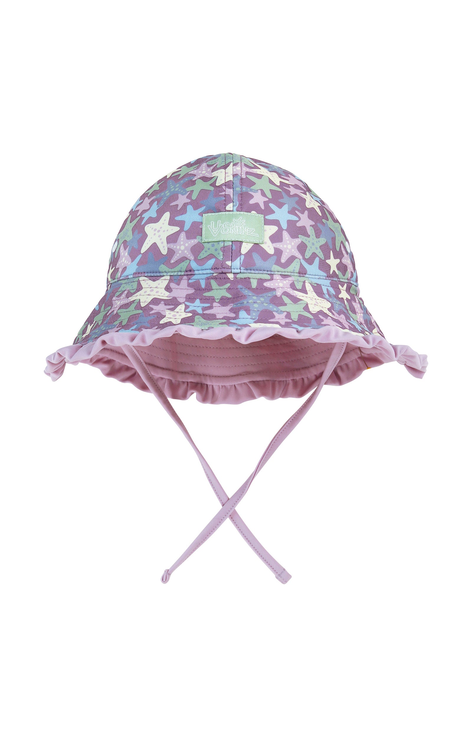 baby girl reversible swim hat in lotus starfish|lotus-starfish