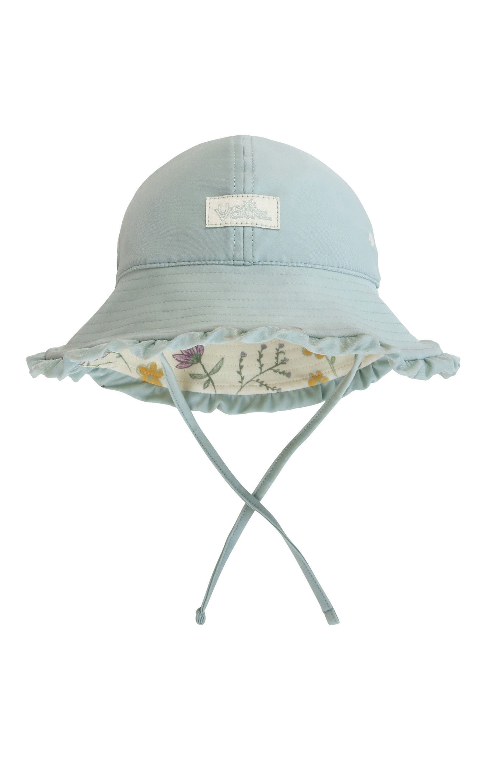 baby girl reversible swim hat in springtime doodle|springtime-doodle