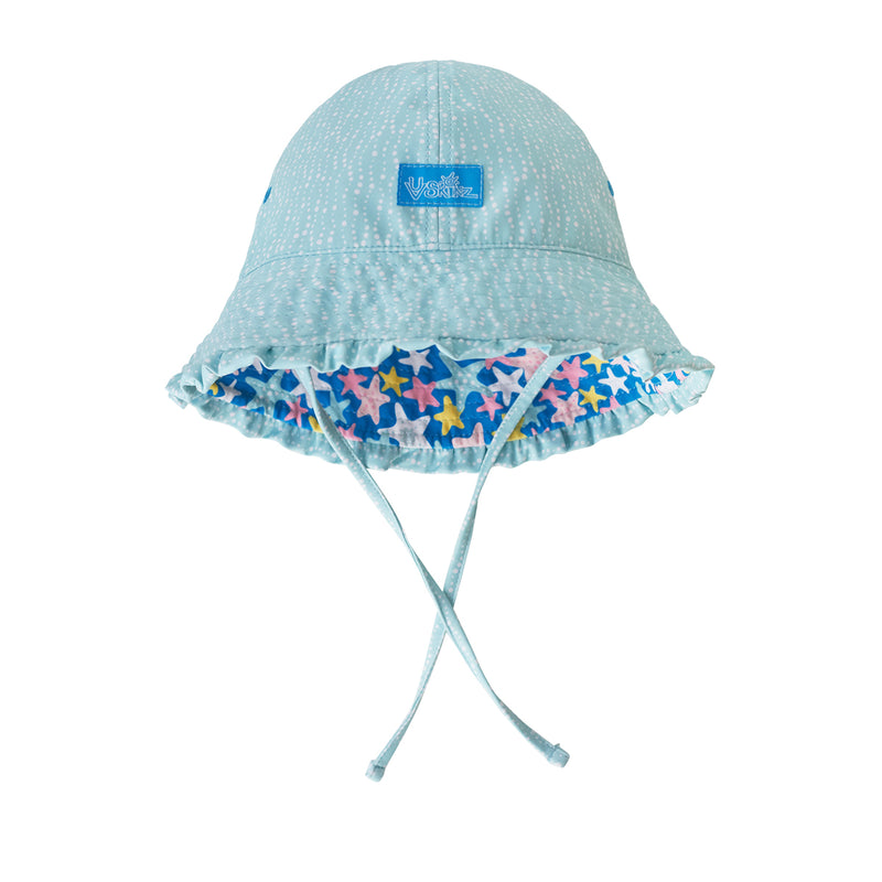 UV Skinz's baby girl's reversible sun hat in starfish party|starfish-party