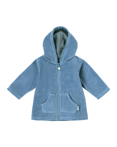 baby hooded terry beach cover up in baltic|baltic