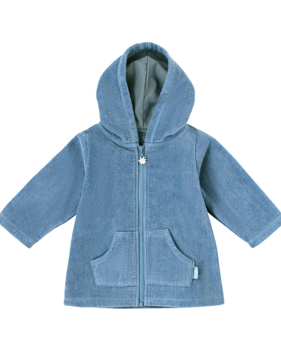 baby hooded terry beach cover up in baltic|baltic
