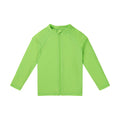 kids full zip long sleeve rashguard in summer green|summer-green