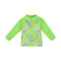 baby long sleeve full zip swim rashguard in neon tropics|neon-tropics