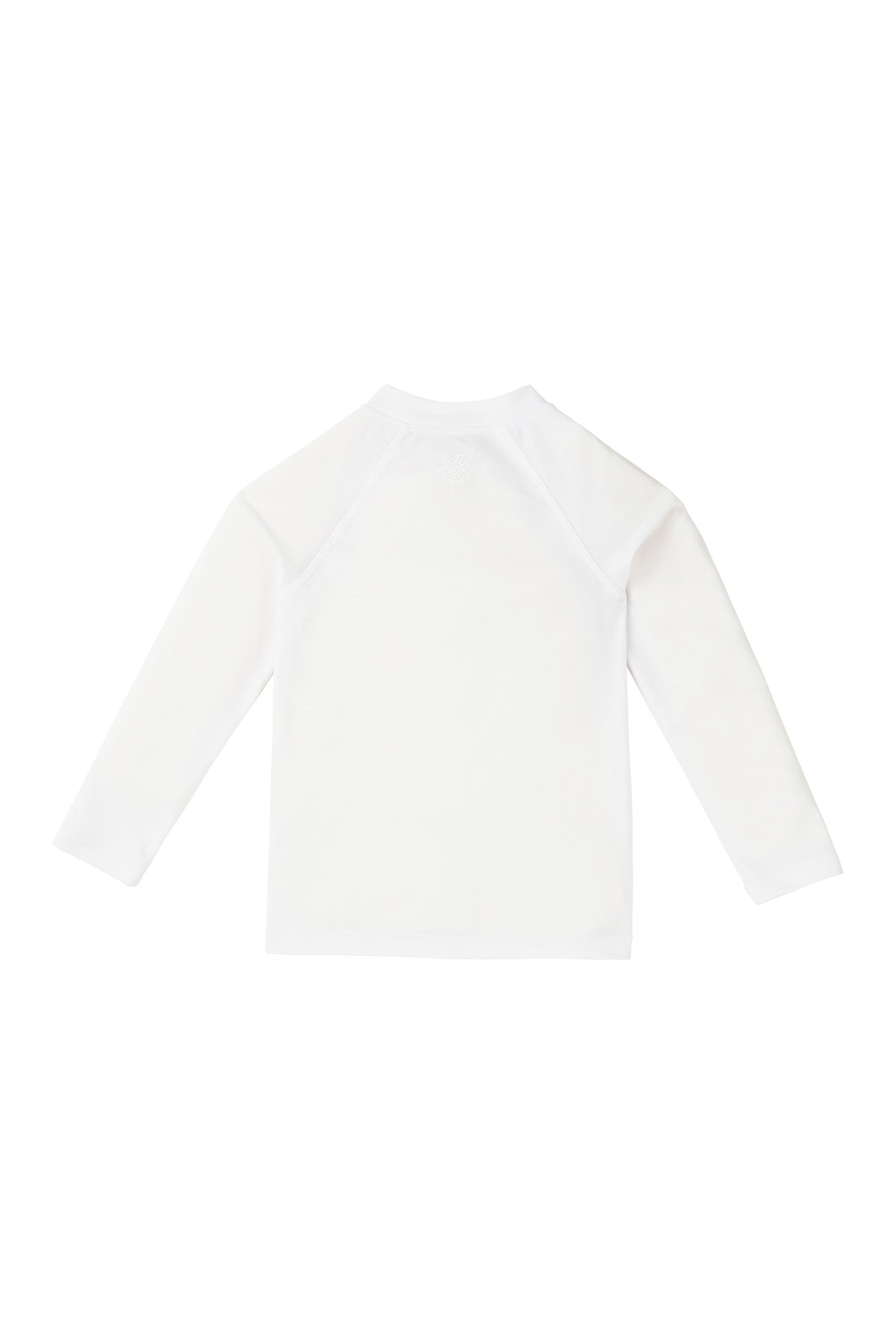 kids full zip long sleeve rashguard in white|white