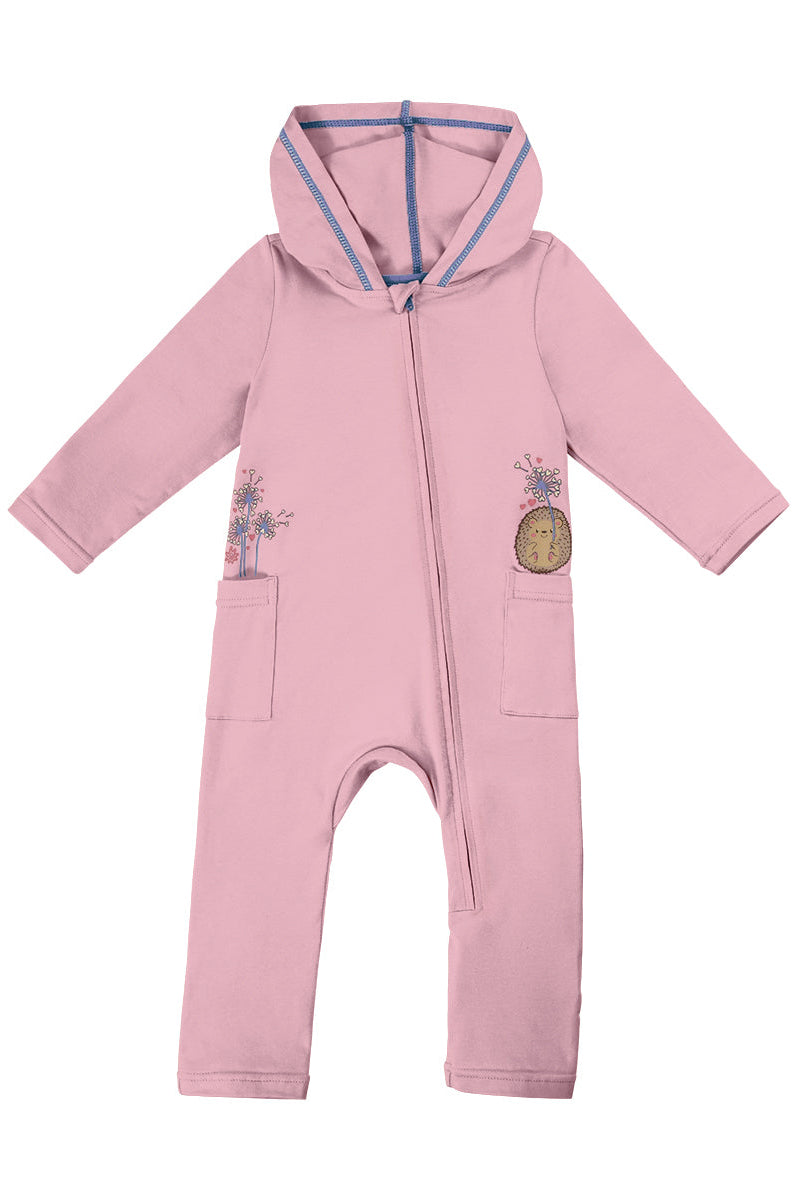 baby hooded everyday romper in happy wishes|happy-wishes