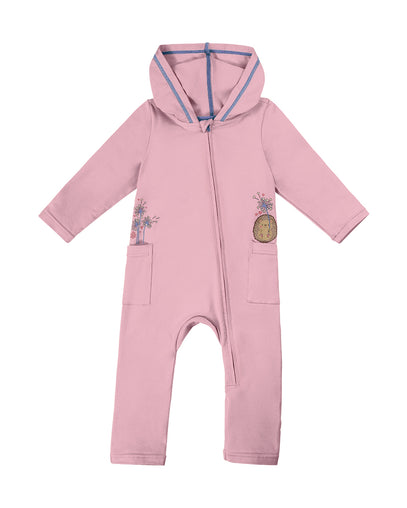 baby hooded everyday romper in happy wishes|happy-wishes