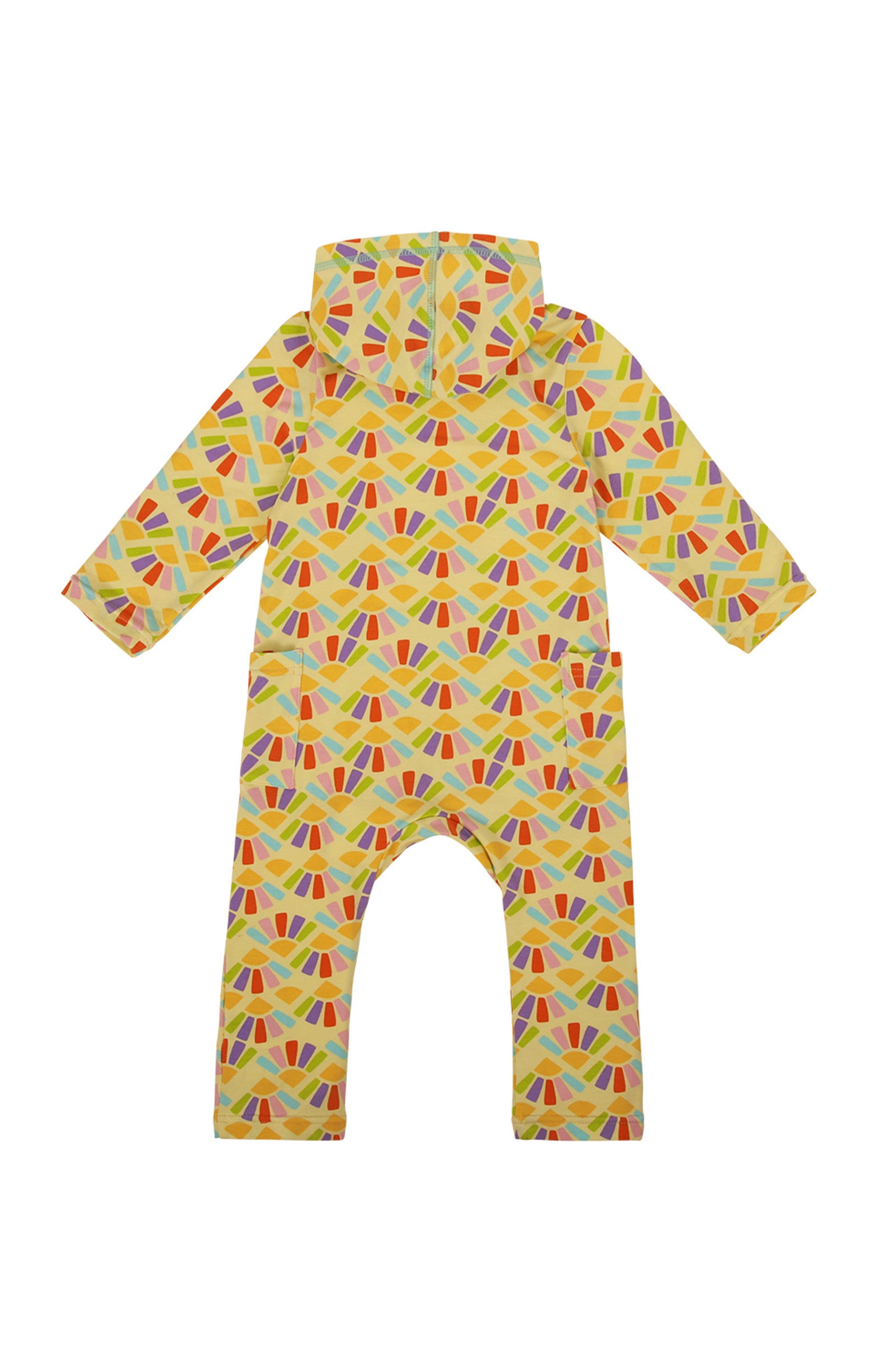 baby hooded everyday romper in radiant rays|radiant-rays