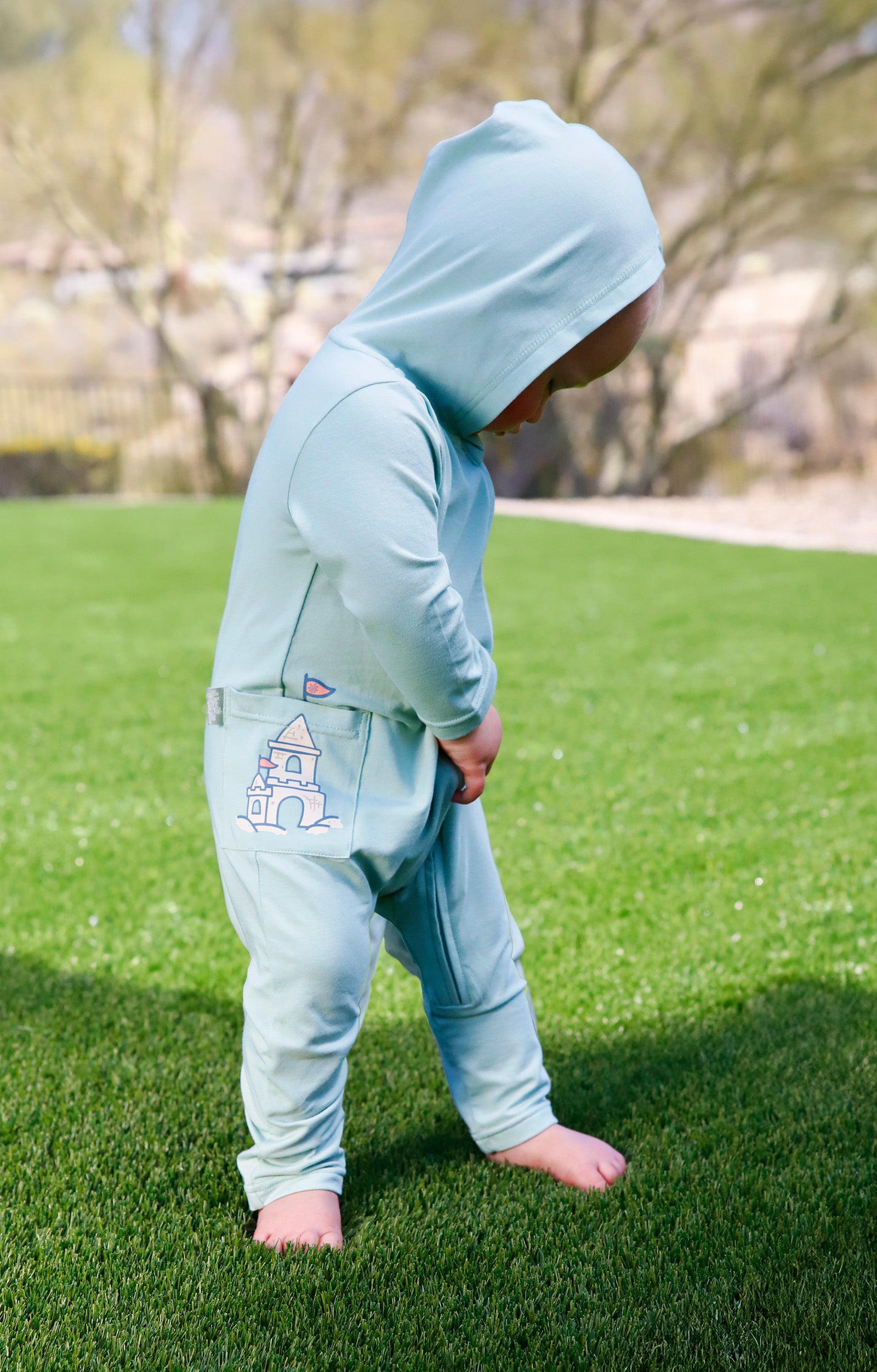 baby in everyday hooded romper|sea-castle