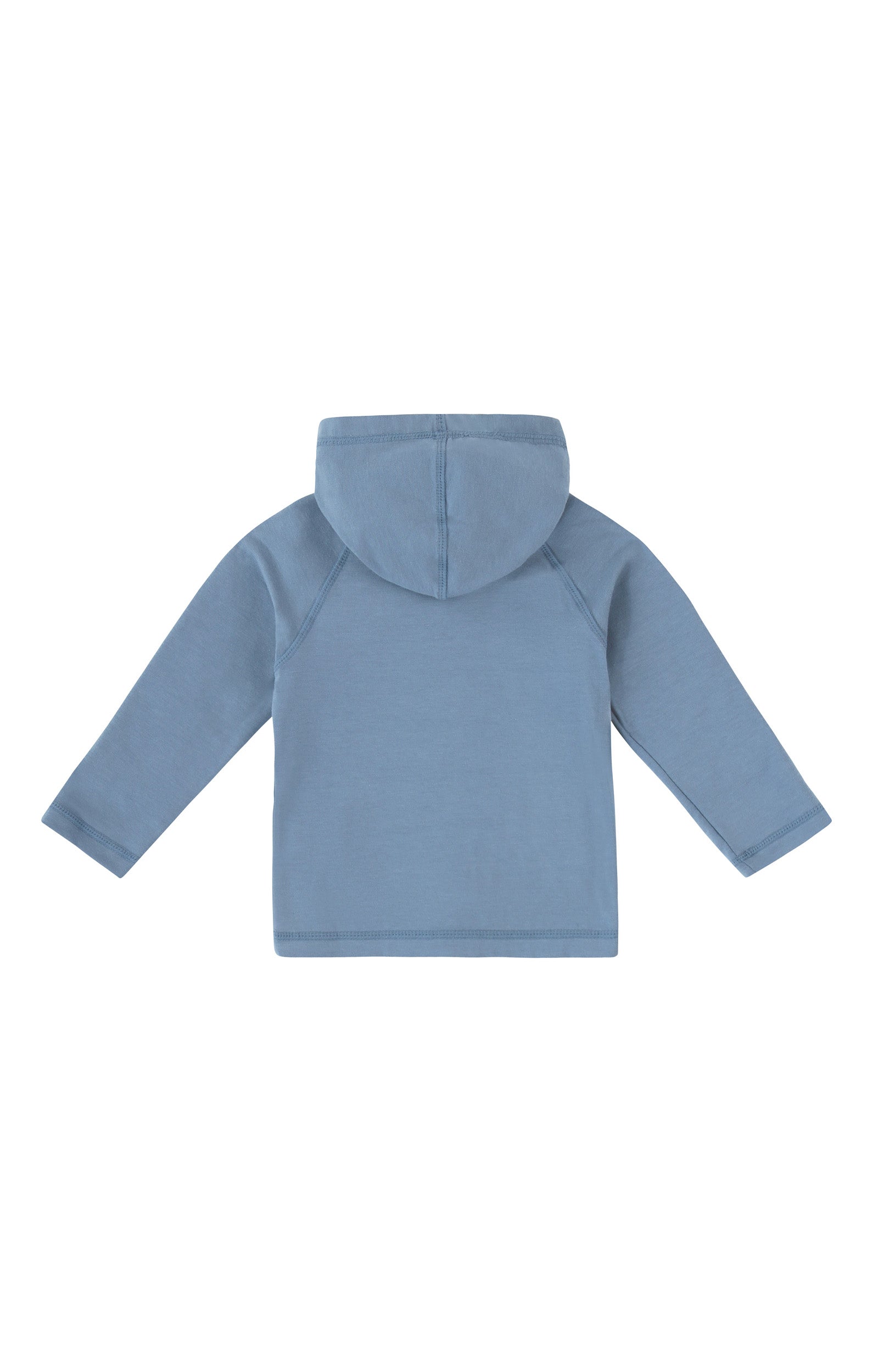 back view of baby everyday hooded zip up in baltic|baltic