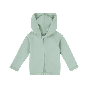 baby everyday hooded zip up in frosty green|frosty-green