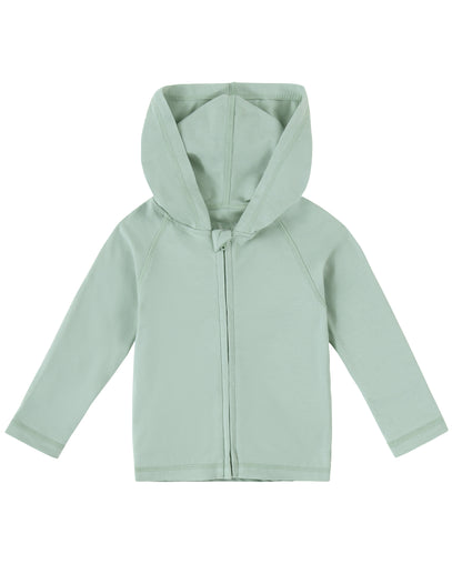 baby everyday hooded zip up in frosty green|frosty-green