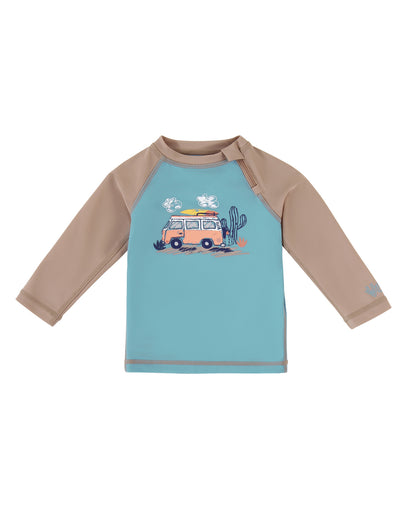baby zippy long sleeve swim shirt in desert road trip|desert-road-trip