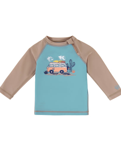 baby zippy long sleeve swim shirt in desert road trip|desert-road-trip