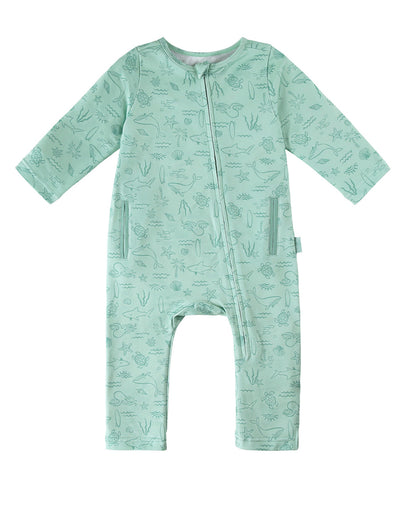 baby active fleece romper in ocean friends|ocean-friends