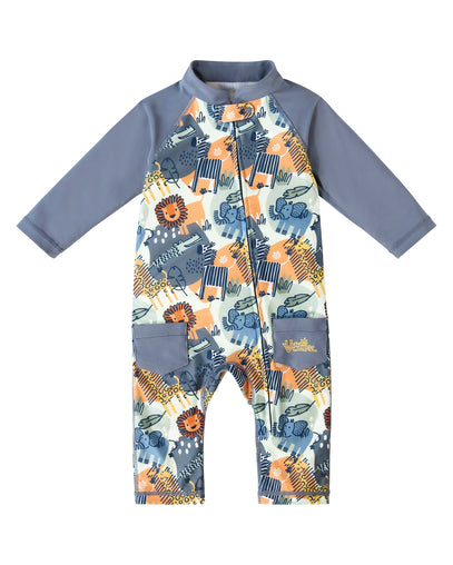front of baby boys sun and swim suit|animal-kingdom