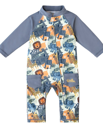 front of baby boys sun and swim suit|animal-kingdom