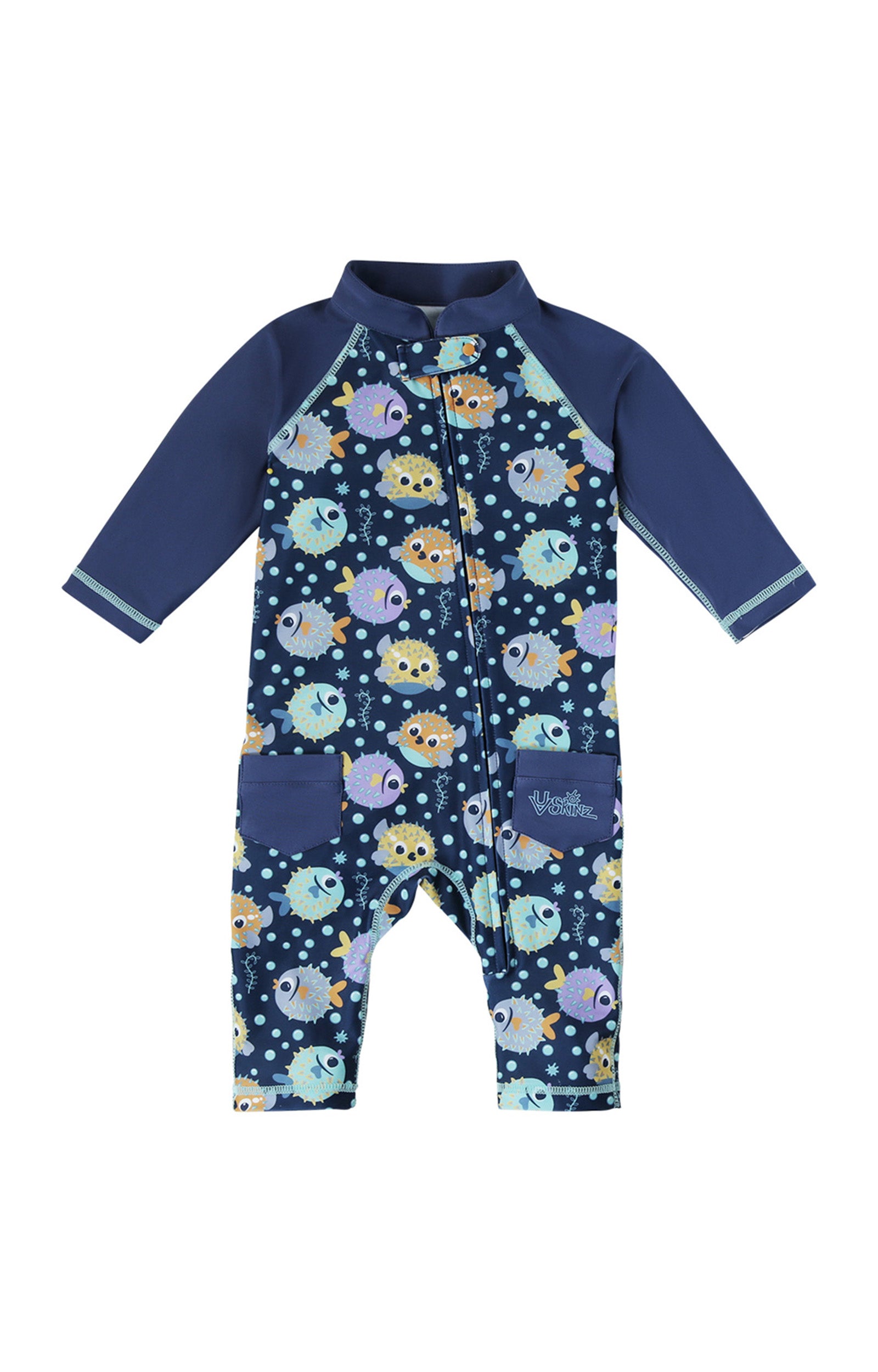 Baby Boy Swim Suit in blue|bubble-fishies