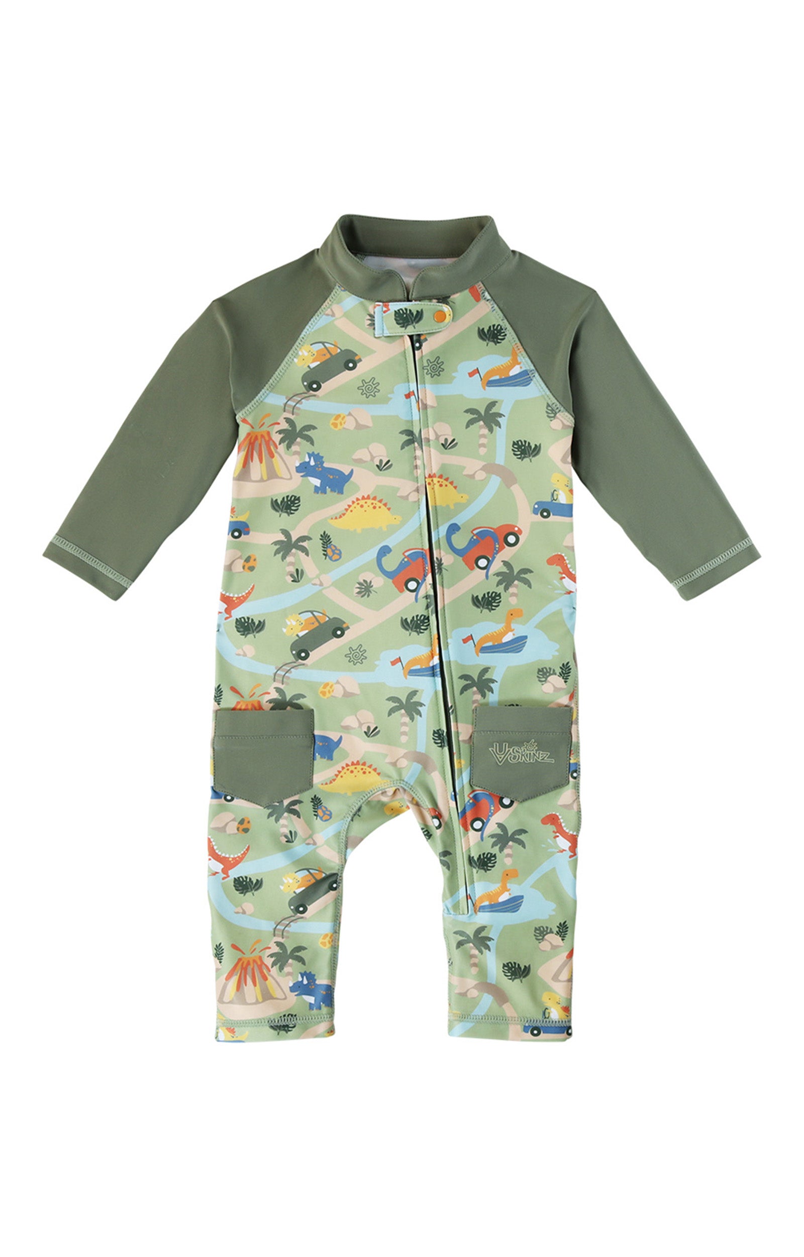 Baby Boy's sun swim suit in green|dinoville