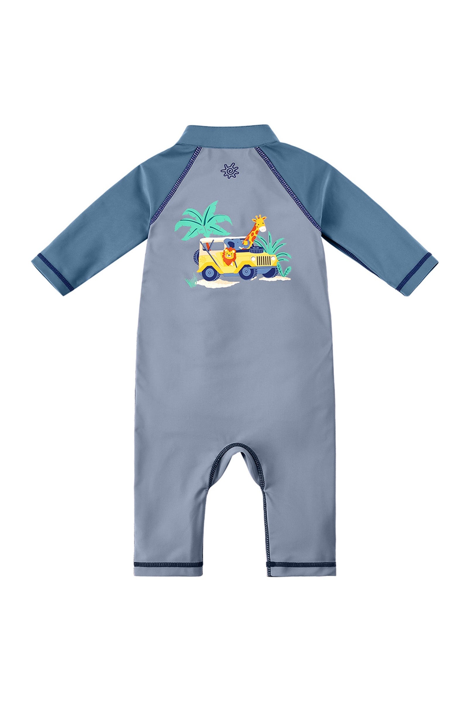 reverse graphic of baby boy's swim suit|safari-pals