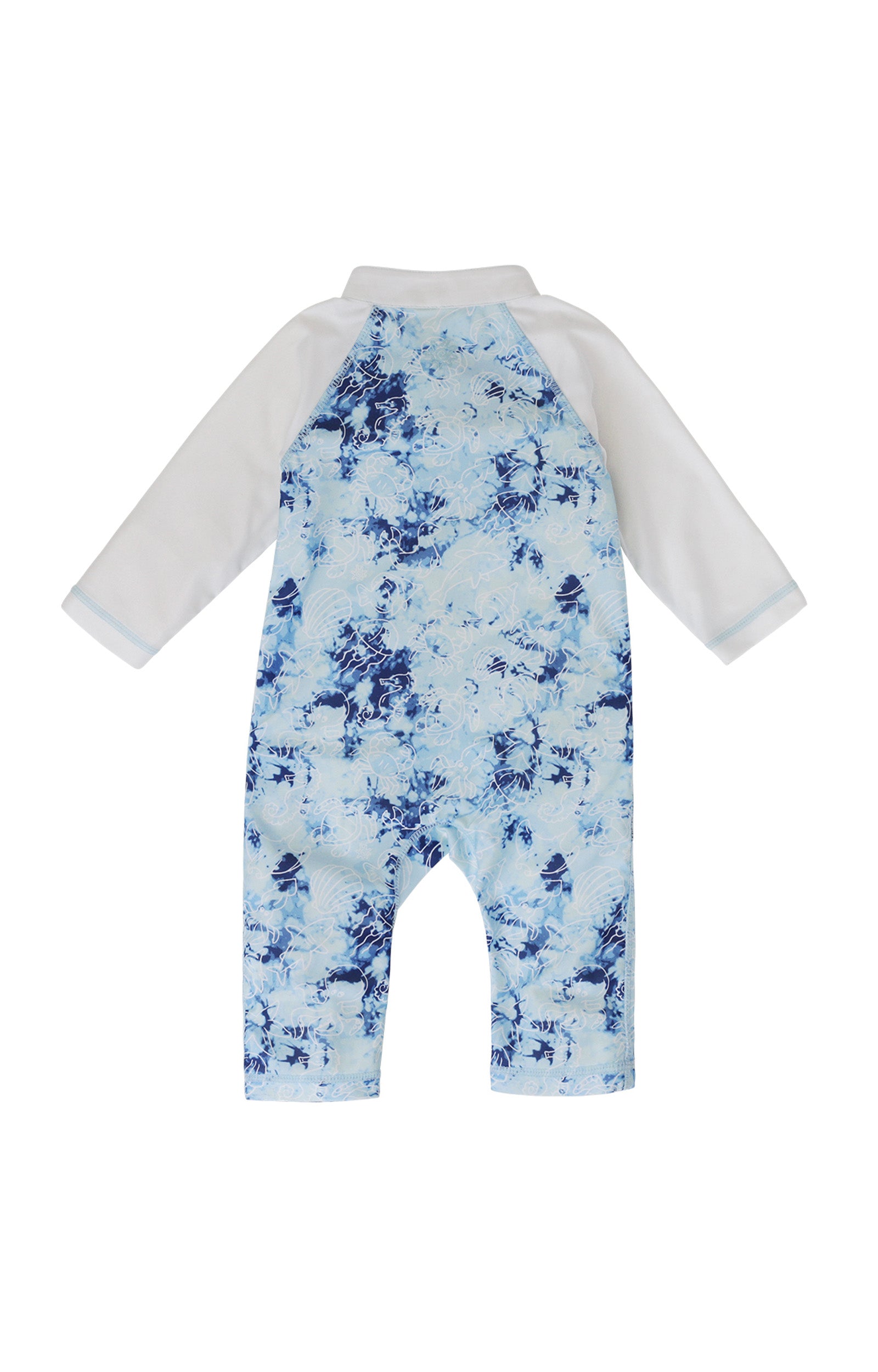back of the baby boy's long-sleeve swimsuit in sea friends|sea-friends