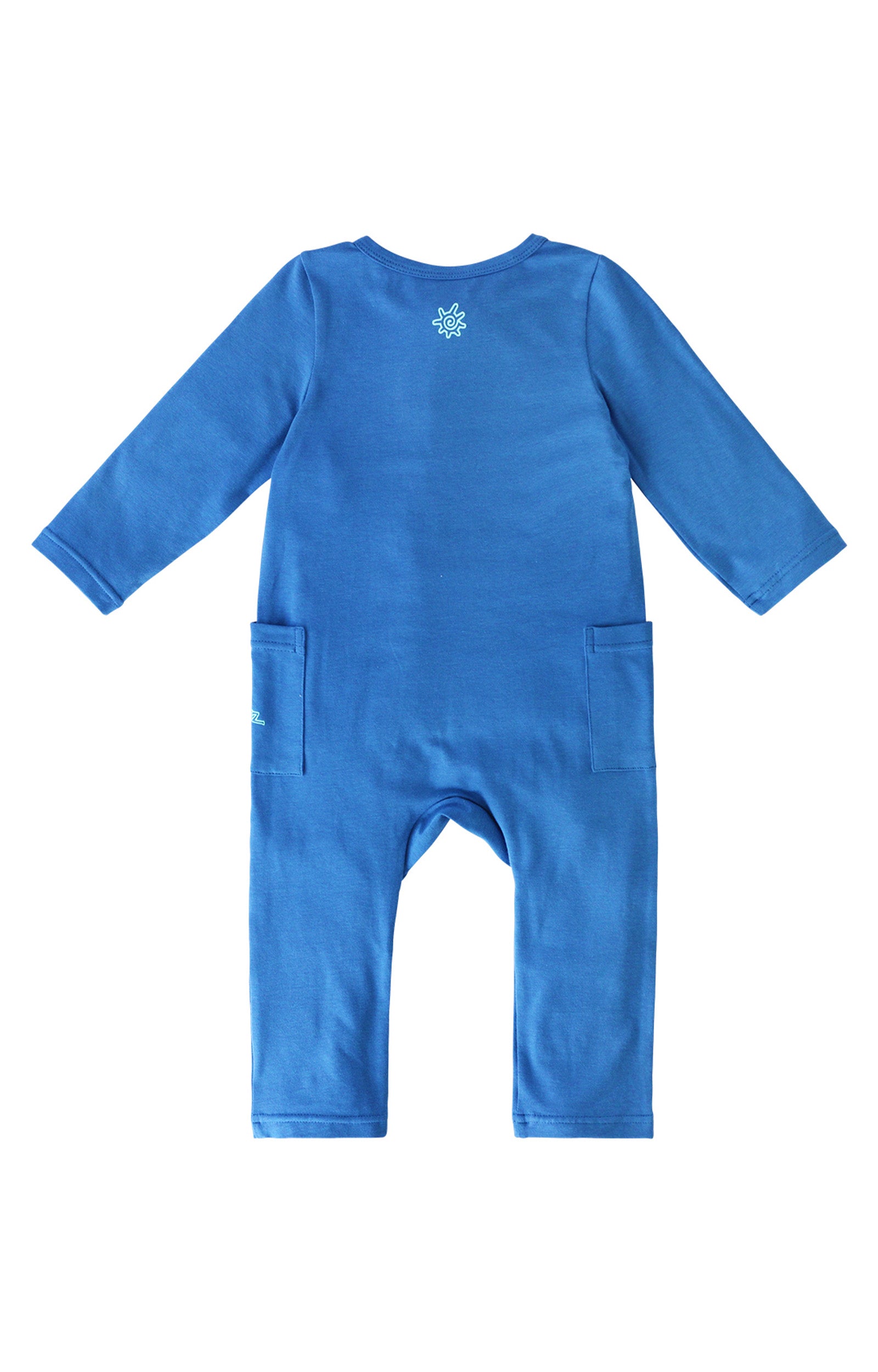 Back of Boys' UPF 50+ One-Piece in Cowabunga Dino|cowabunga-dino