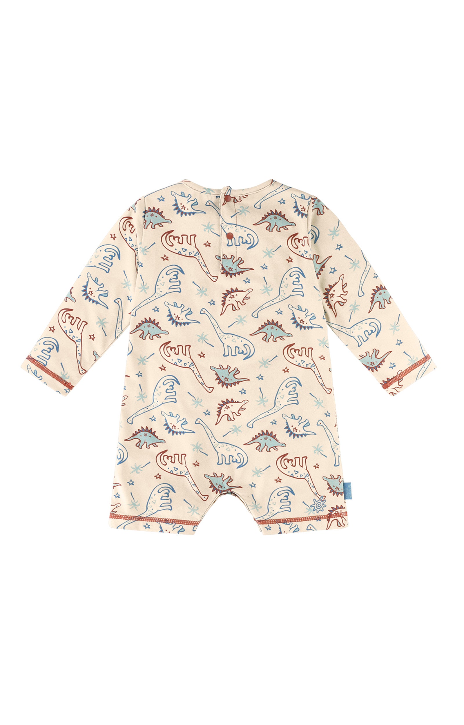 back of the baby boy's UV onesie in dino pals|dino-pals