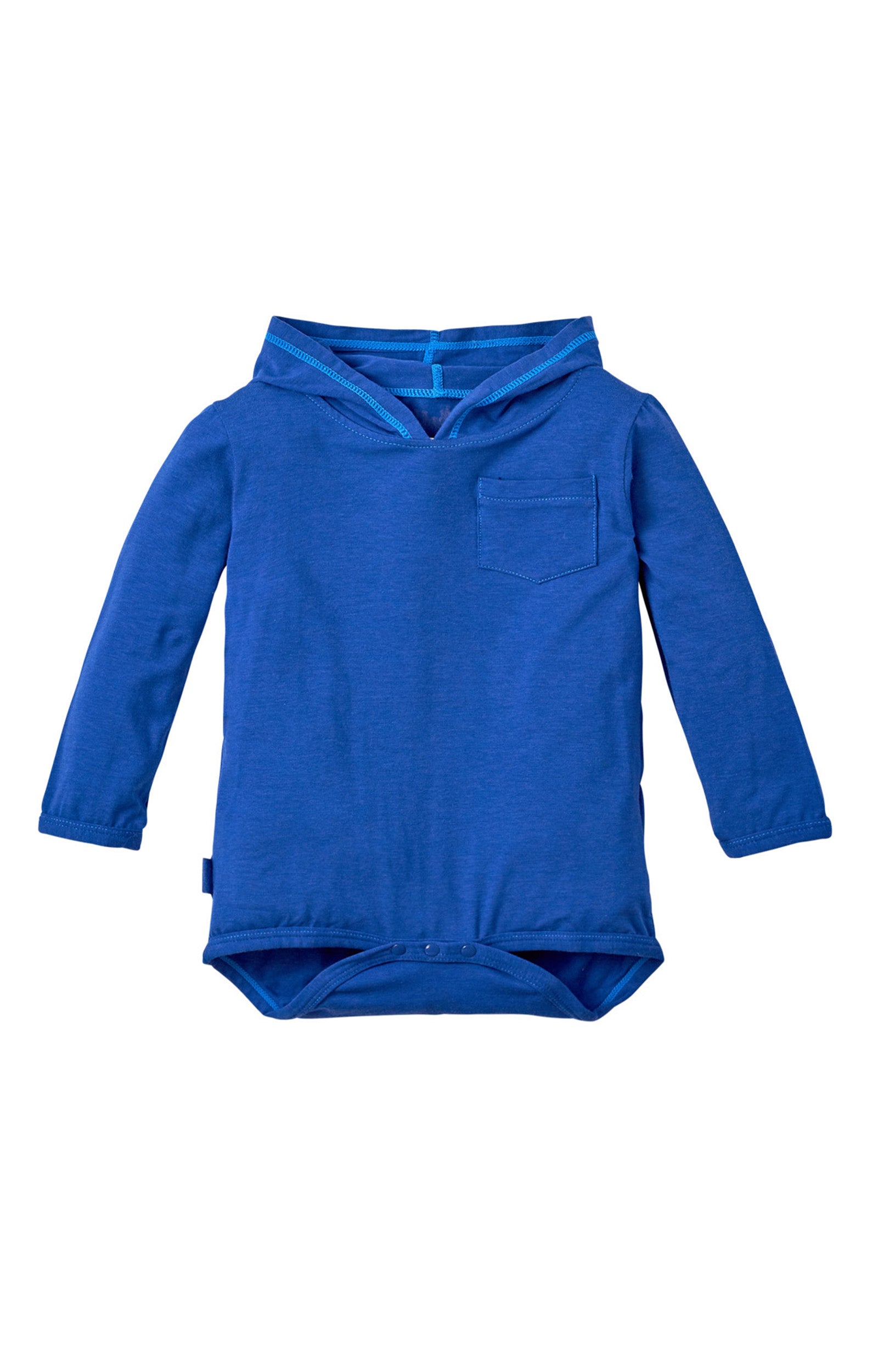 Baby Boy's Hooded Sunzie in Navy Blue|navy-blue
