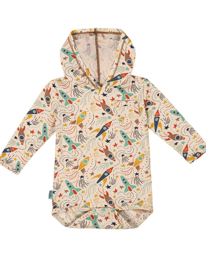 baby boy's upf hooded sunzie|rocket-jam