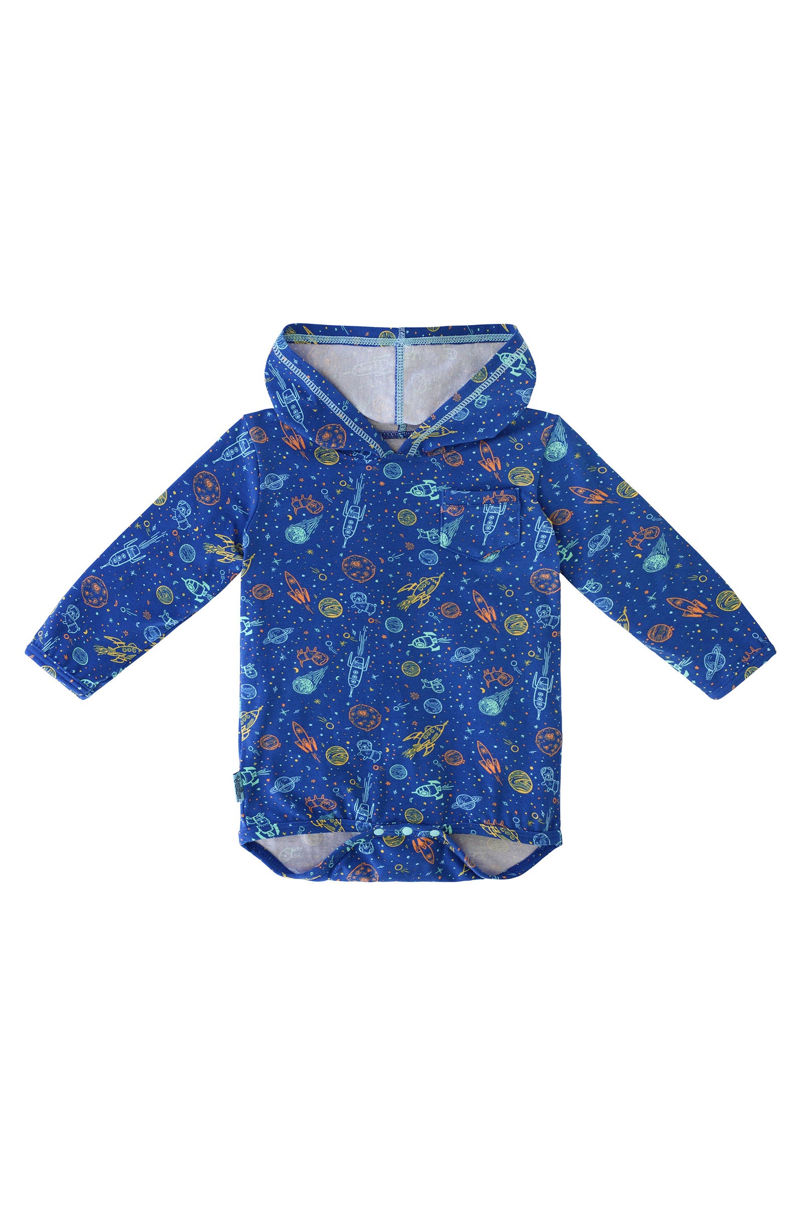 Baby Boy's Hooded Sunzie in Space Pups
