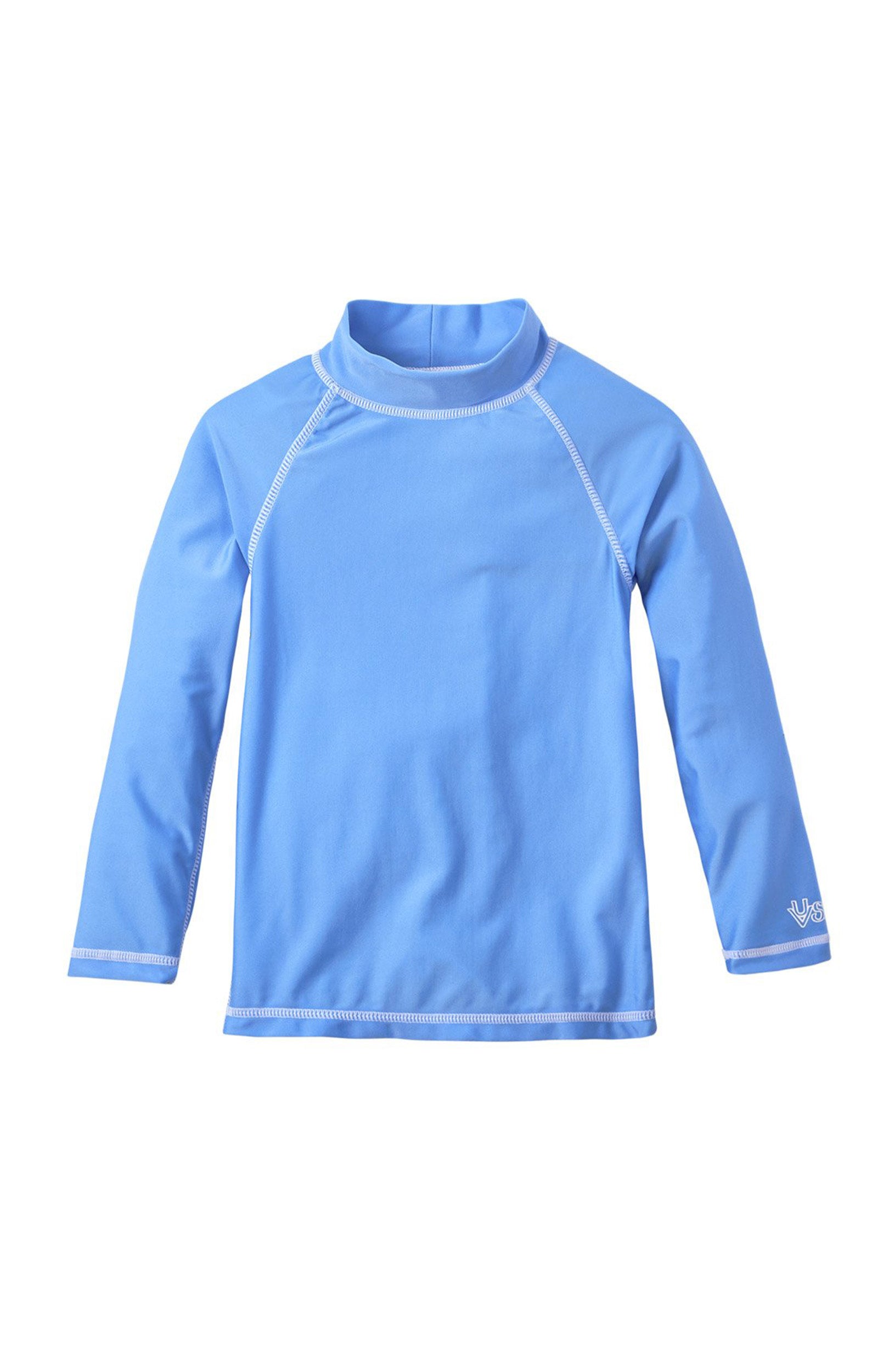 baby long sleeve swim shirt in ocean blue|ocean-blue