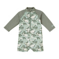 baby boys long sleeve swim romper in camo dino|camo-dinos