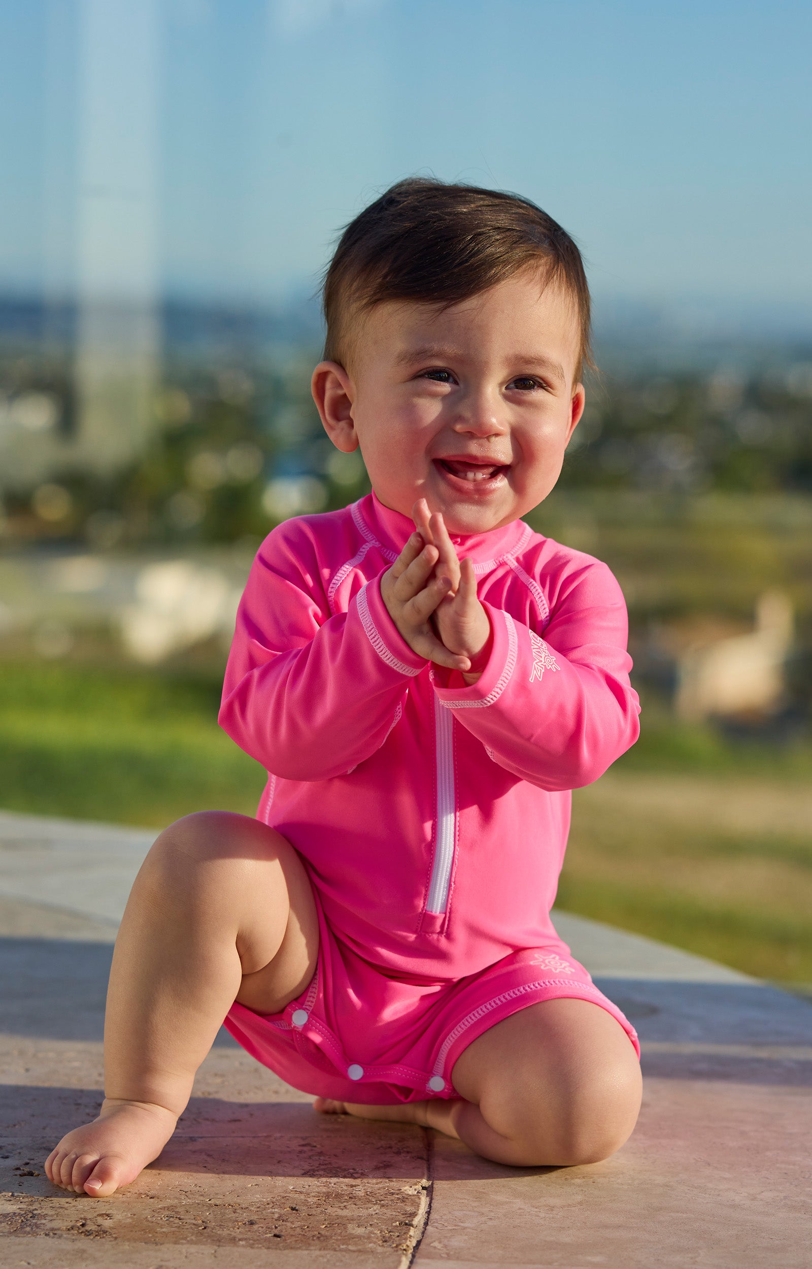 Baby Magic Long Sleeve Swim Romper