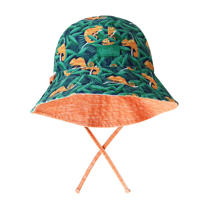 baby boy's sun hat in cool chameleons|cool-chameleons