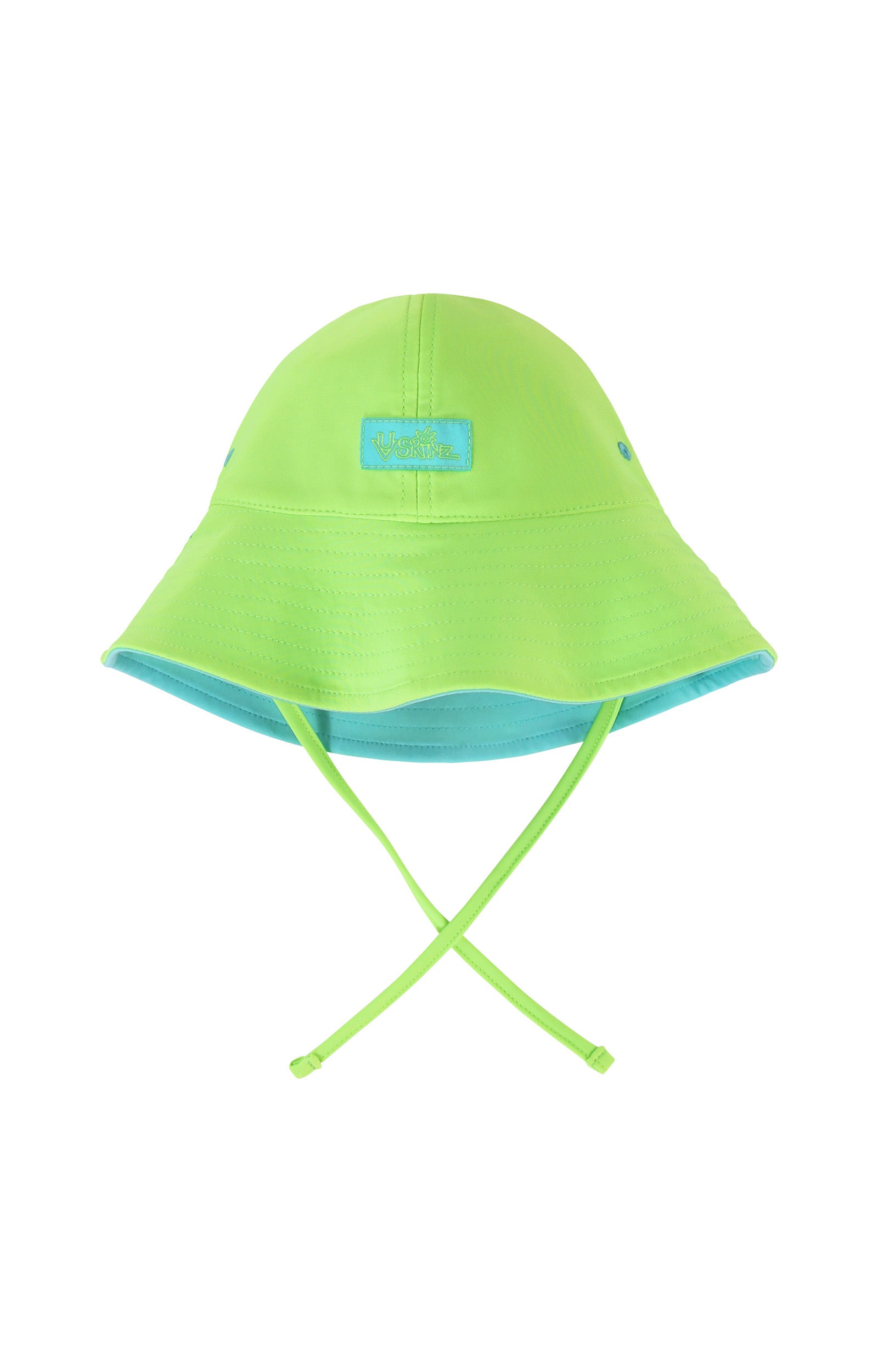 baby reversible swim bucket hat in neon sky neon green|neon-sky-neon-green