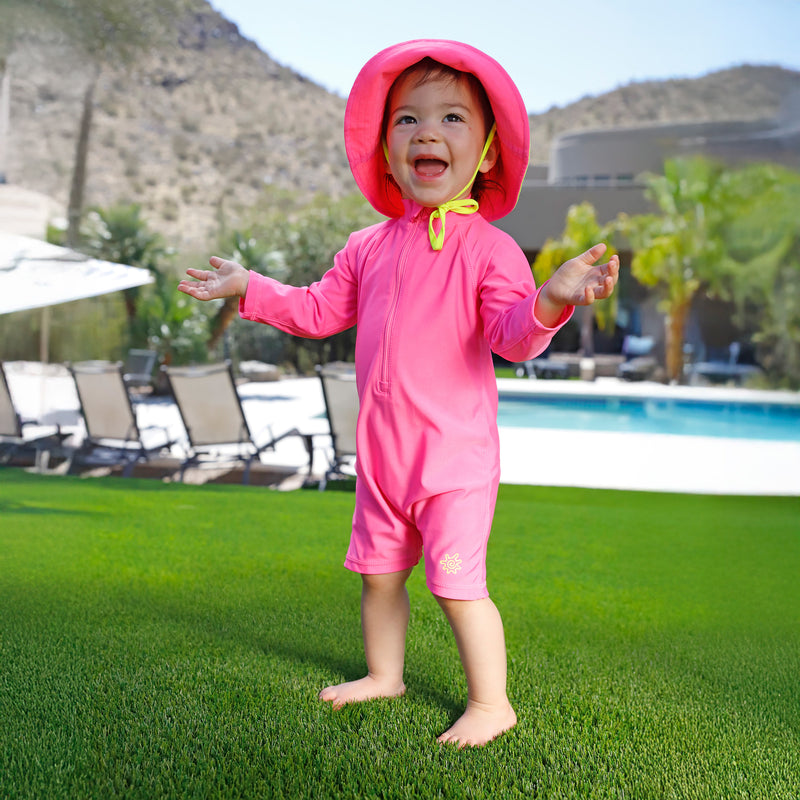 baby in reversible sun hat|neon-sorbet-neon-yellow