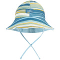 Back of Baby boys reversible sun hat|pinecrest-stripe