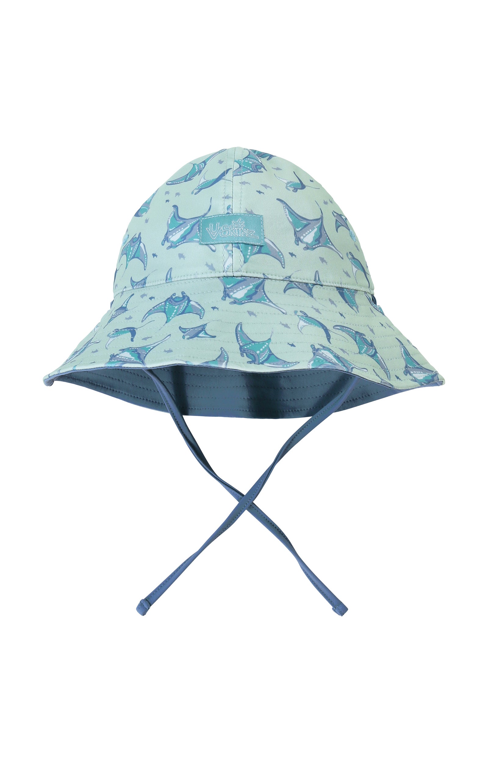 Back of Baby boys reversible sun hat|ray-frenzy