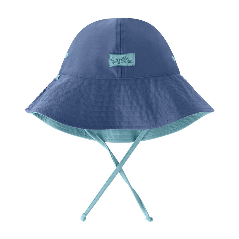 baby boy's sun hat in washed navy river|washed-navy-river
