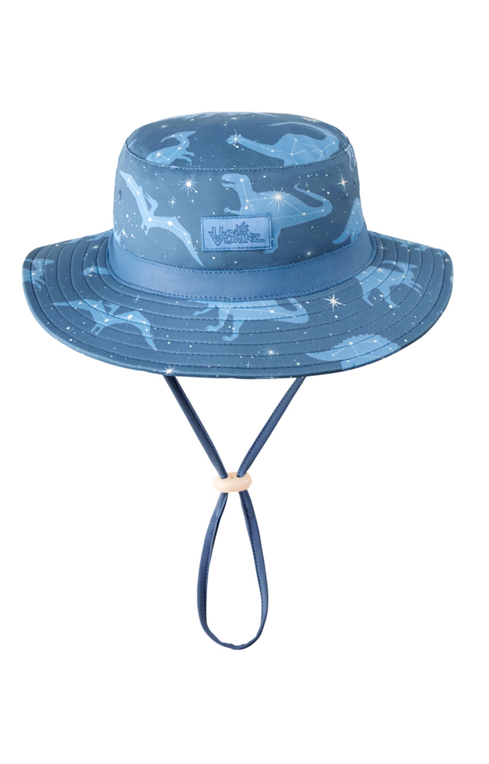 baby boys swim hat in blue|dino-stars
