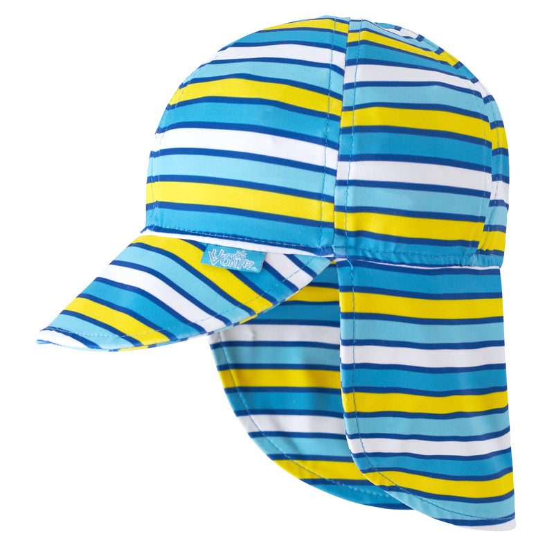 baby boy's swim flap hat in camper bear stripe|camper-bear-stripe